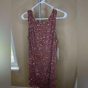 Boston Proper Allover Sequin Shift Size 14